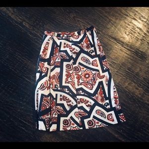 Pink Tartan Navy and Red Paisley Skirt